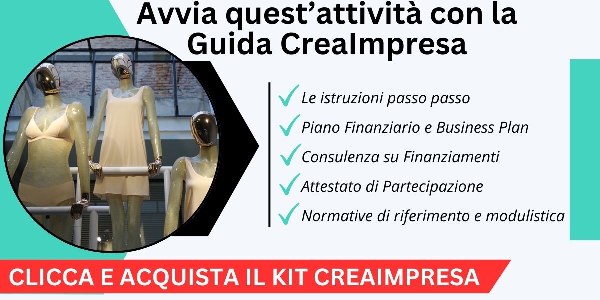 guida negozio di intimo, merceria
